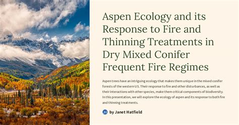 Aspen Ecology